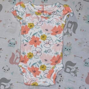 Carter's Pink and Orange Floral Bodysuit